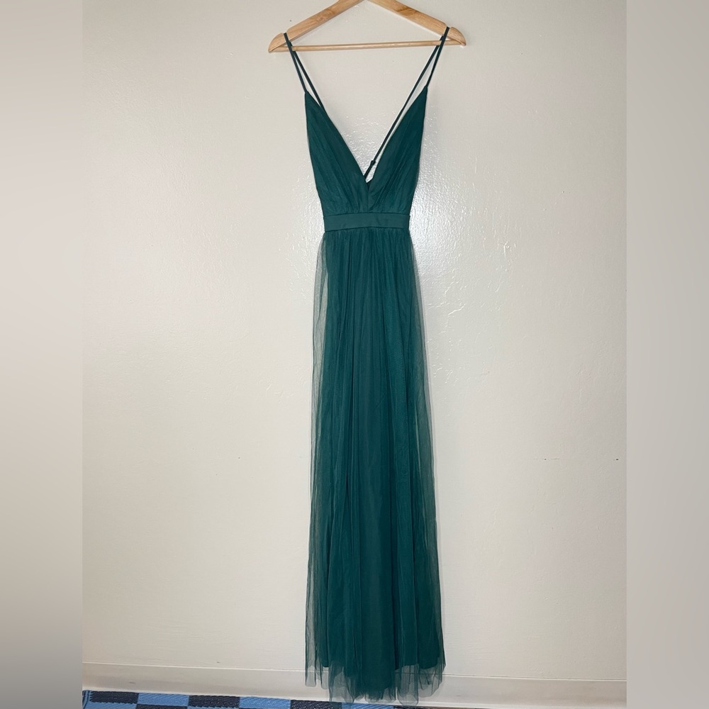 Lulus Green Tulle sleeveless Maxi Dress